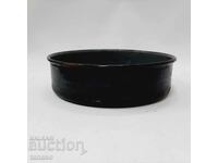 Стара емайлирана кръгла тавичка, паница (8.3)