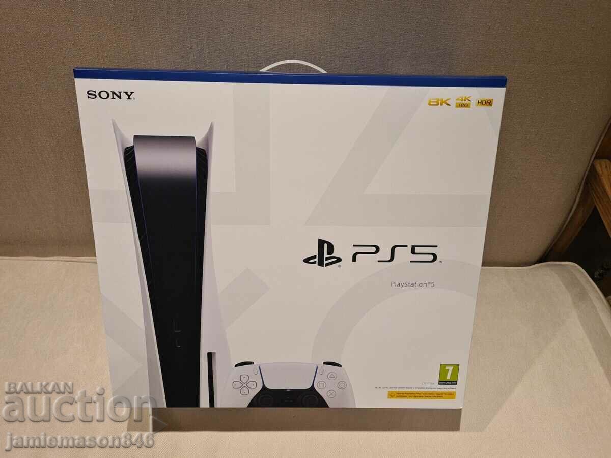 НОВА Sony Playstation PS 5 Disc Version Console System Отвар