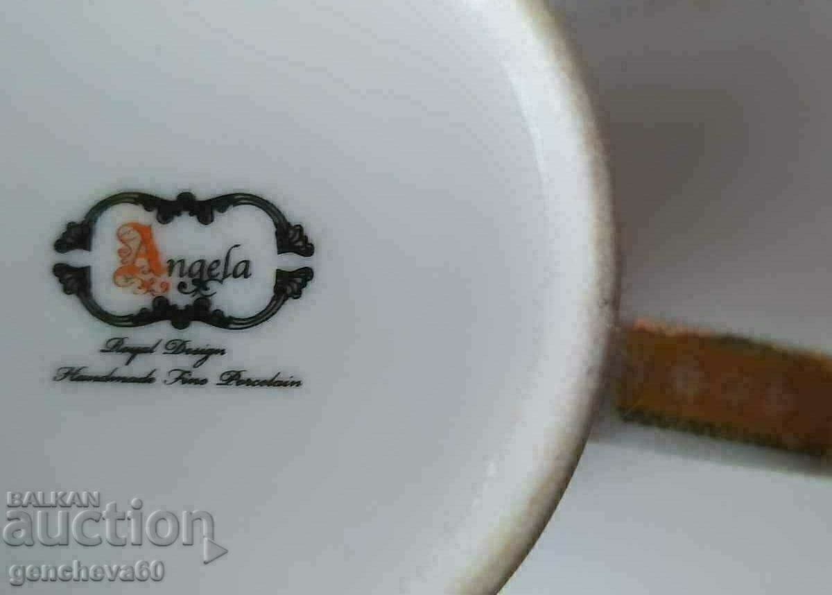 Designer tea cup in 3 parts, porcelain, marking - 6 Designer tea cup in 3 parts, porcelain, marking - 6