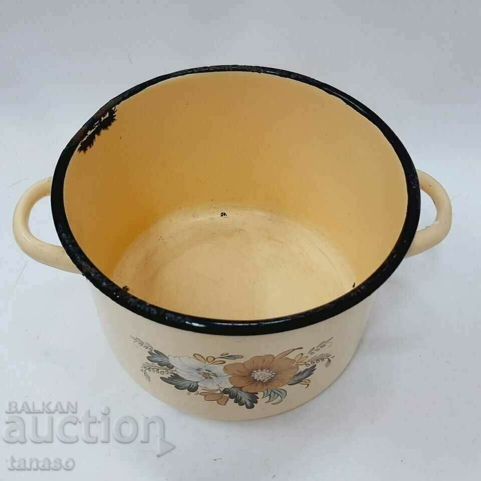 Old enamel pot(8.3) - 5