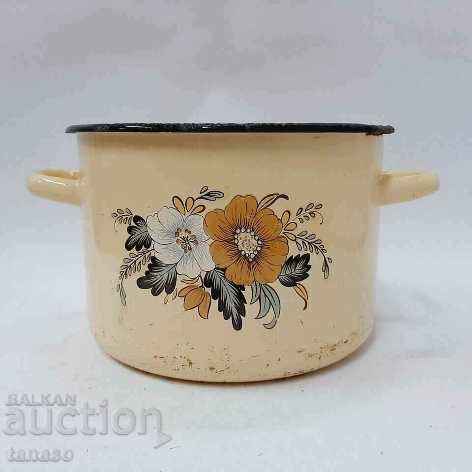 Oală veche emailată (8,3)