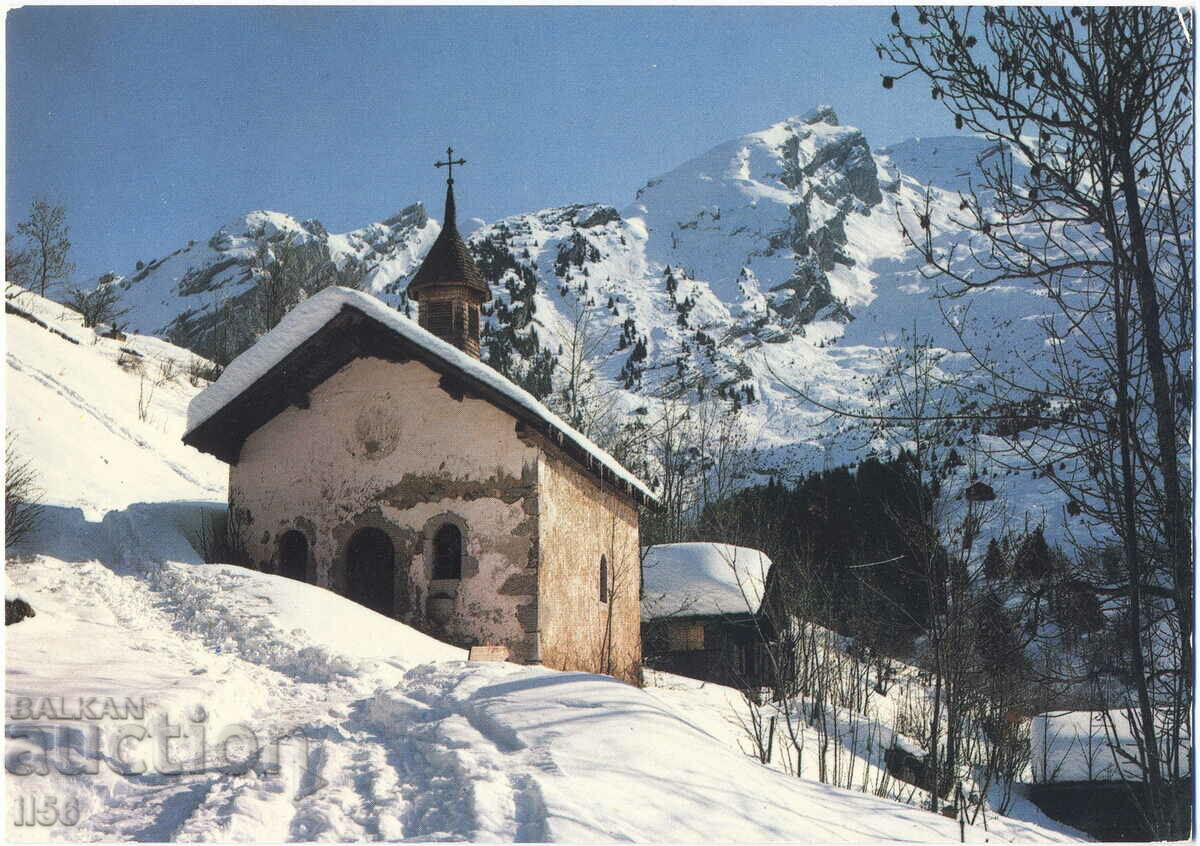 Franța - Haute-Savoie - capelă sub zăpadă - 1981