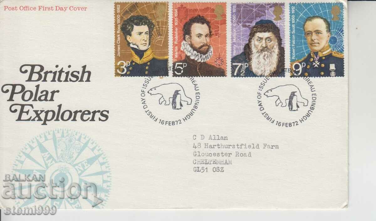 British Polar Explorers First Day Mailing Envelope