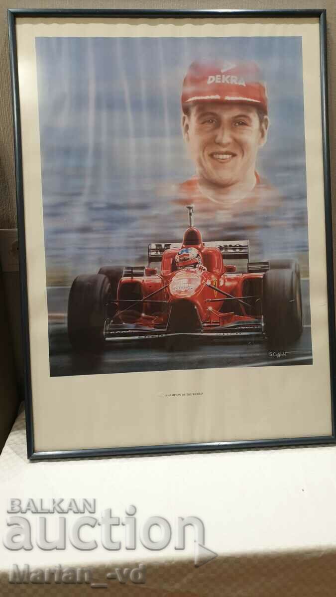 Michael Schumacher Vintage Framed Poster with price 120.00 BGN | € 61.36 Michael Schumacher Vintage Framed Poster with price 120.00 BGN | € 61.36