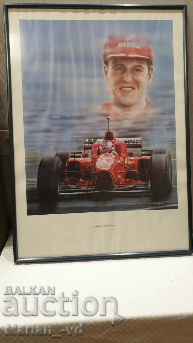 Michael Schumacher Vintage Framed Poster