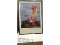 Poster vintage cu rama Michael Schumacher