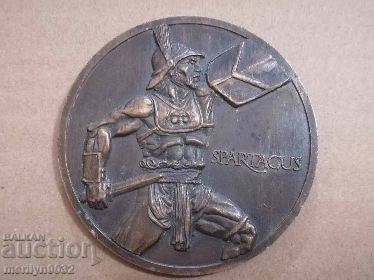 Copper plaque 2050 year from the Uprising of Spartak medal NRB