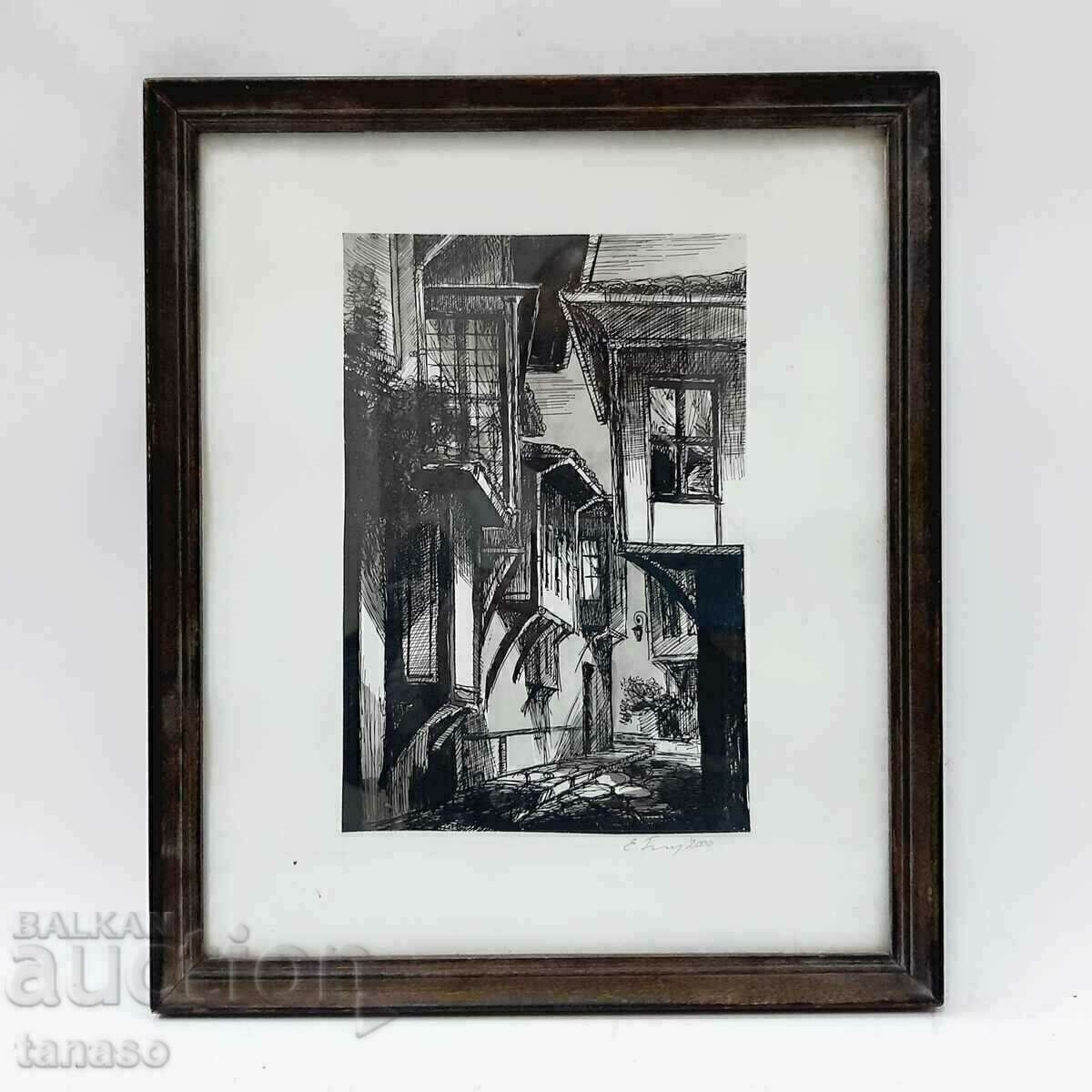 Emil Belev - Ink Graphics - Old Sozopol (14.3)