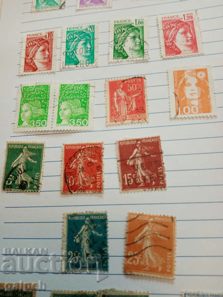 Auction POSTAGE STAMPS - FRANCE - 21 pcs. Auction POSTAGE STAMPS - FRANCE - 21 pcs.