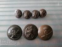 Lot of army bakelite buttons Kingdom of Bulgaria