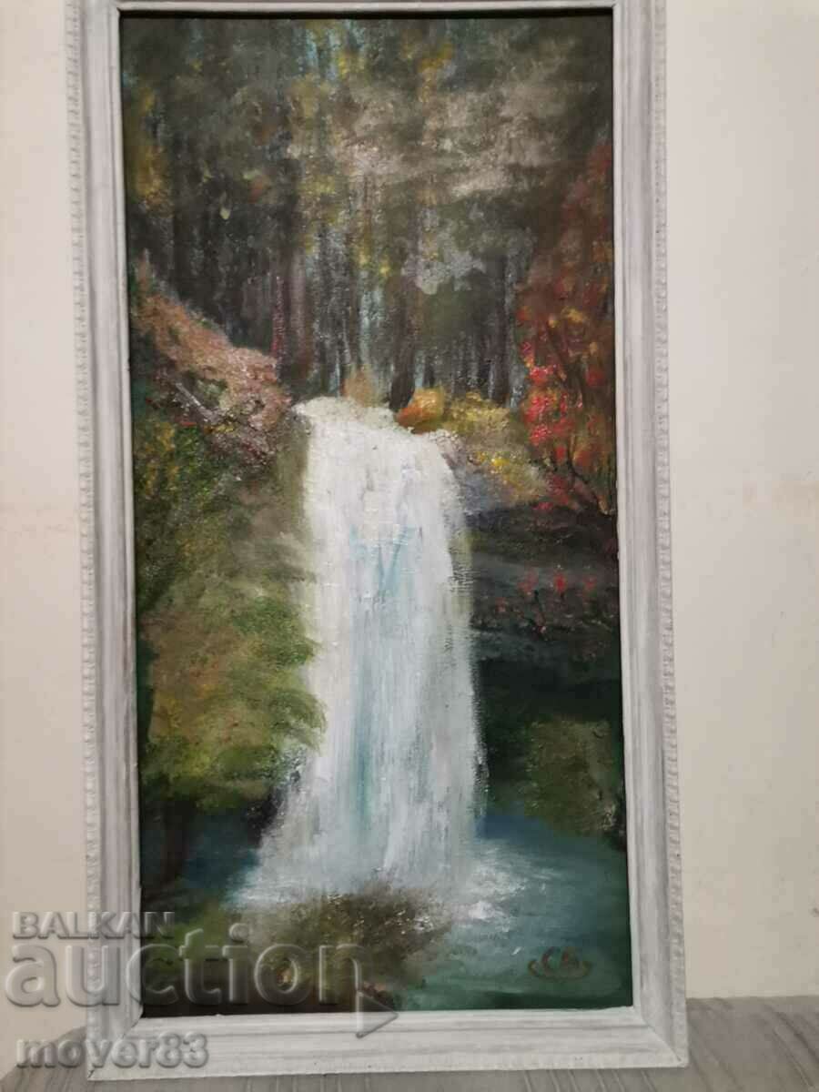 Picture "Waterfall". Oil paints