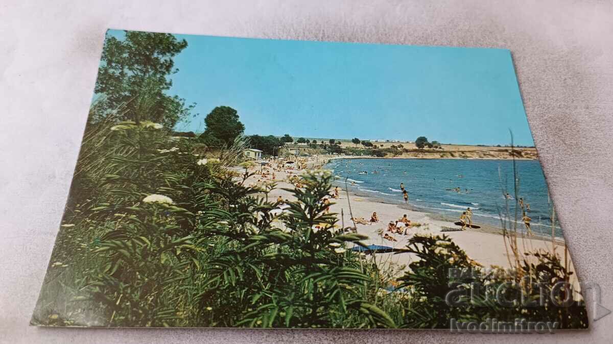 Пощенска картичка Къмпинг Ахелой Плажът 1987