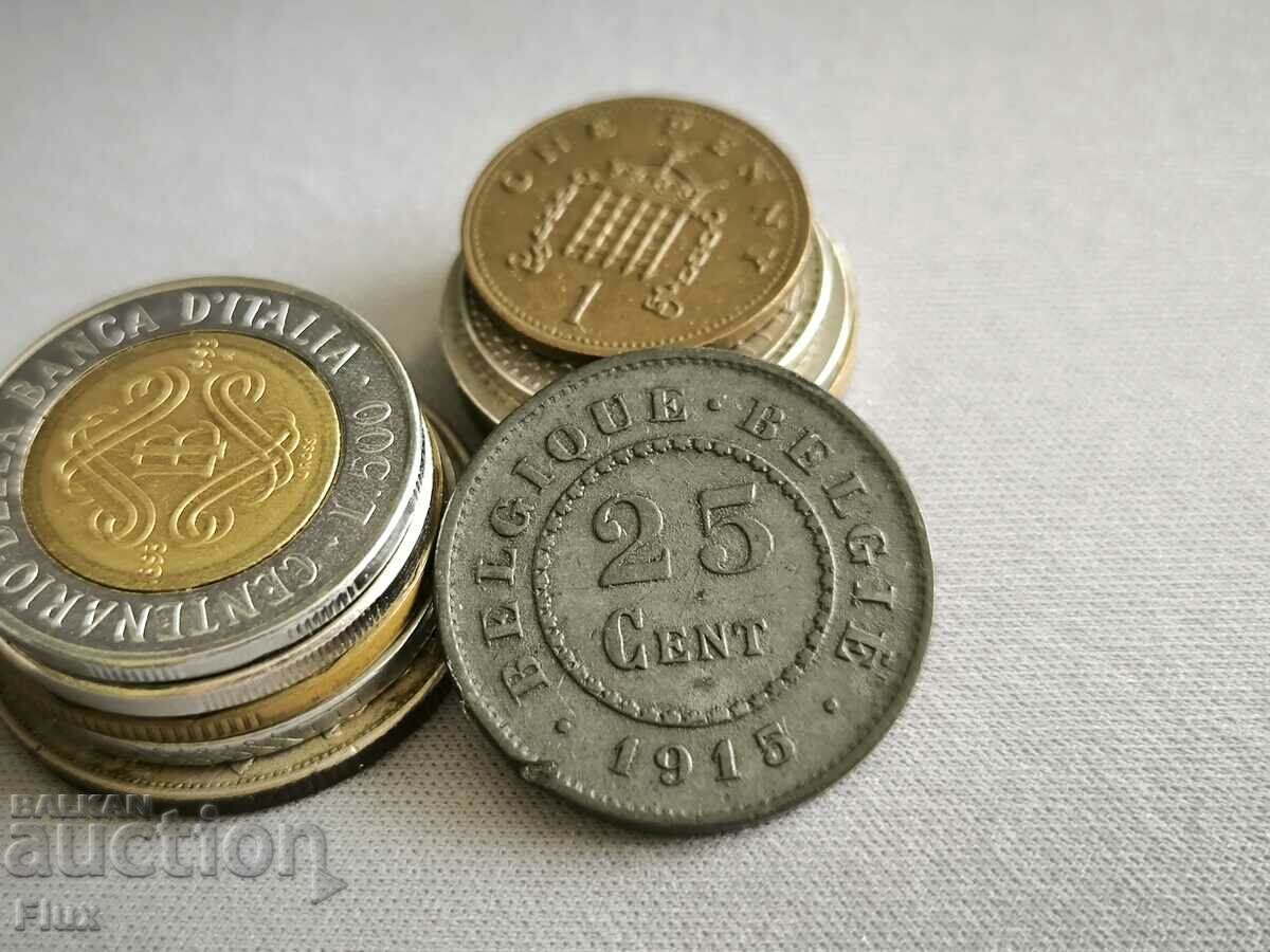 Monedă - Belgia - 25 de cenți | 1915