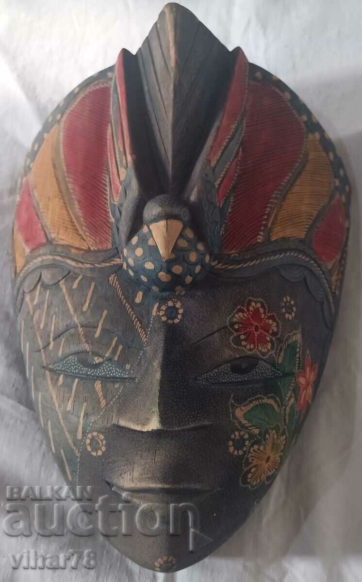Auction Old wooden wall mask Auction Old wooden wall mask