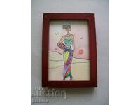 Hand drawn picture in a frame