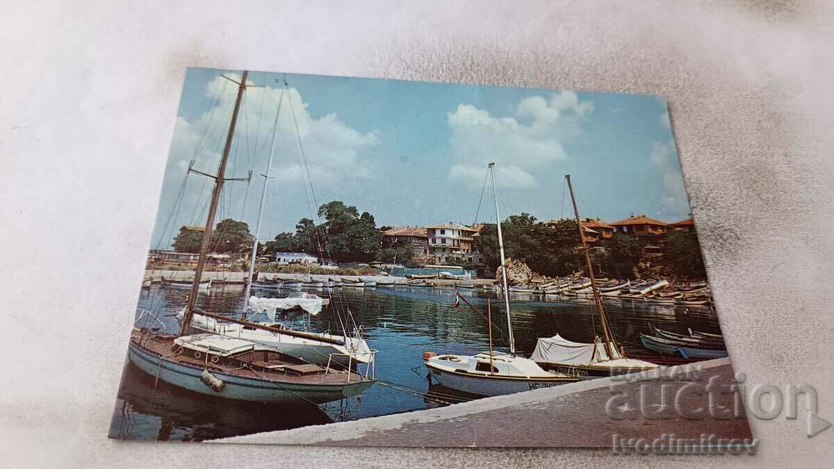 Postcard Nessebar Port 1988