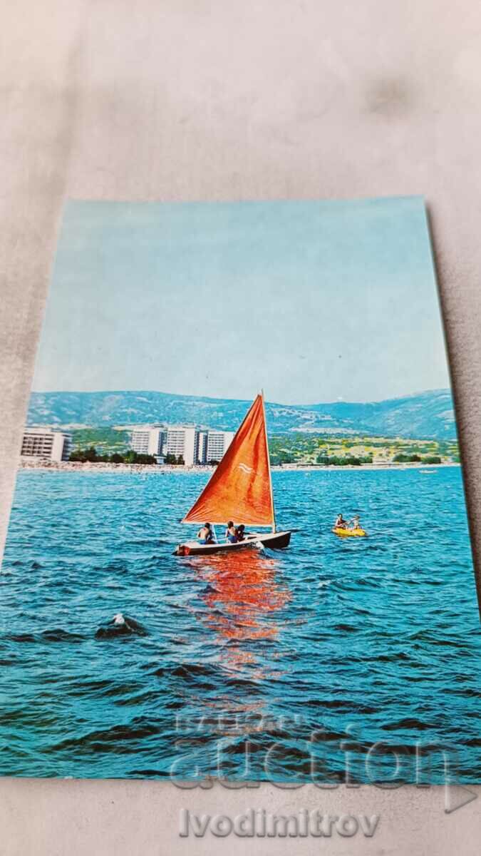 Пощенска картичка Слънчев бряг 1989