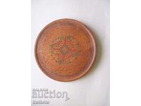 Old pyrographed plate