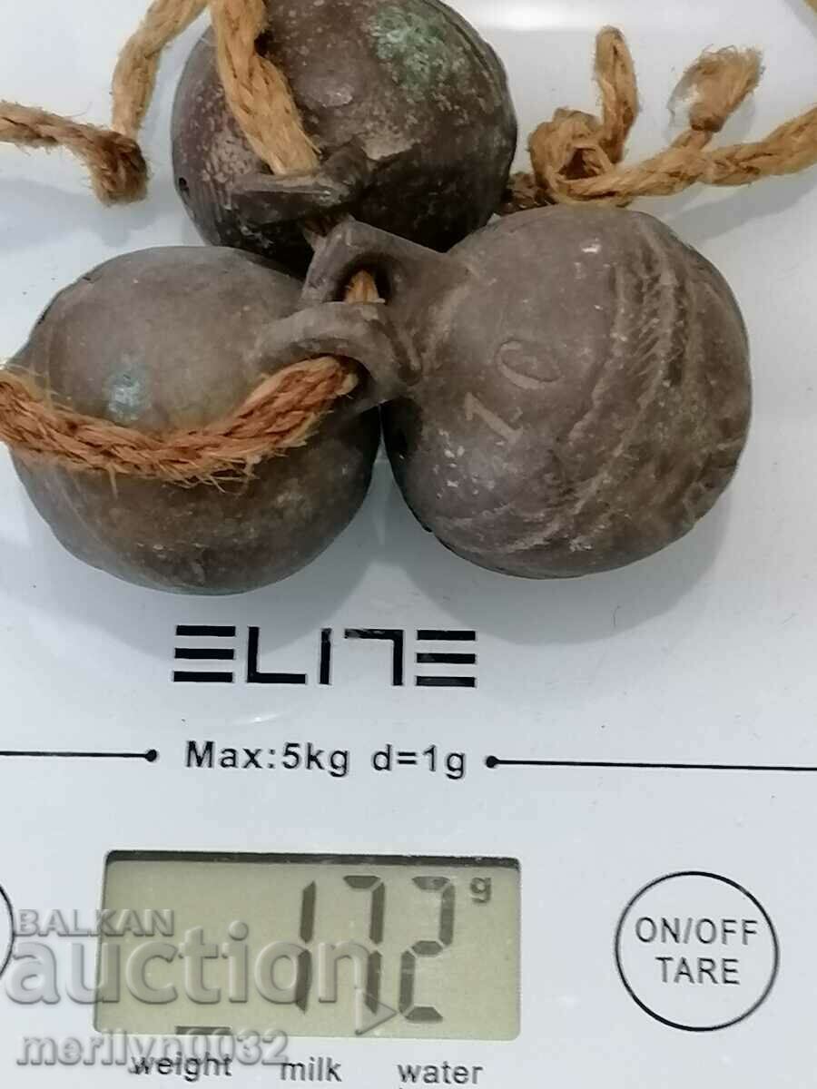 Auction  Bronze bells for horse harness type "nut" 3 pieces