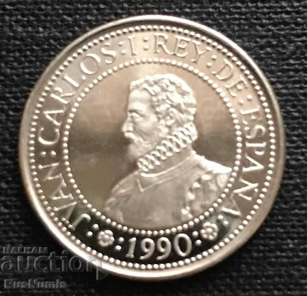 Spain. 200 pesetas 1990. The discovery of America. UNC.Silver with price 25.00 BGN | € 12.78 Spain. 200 pesetas 1990. The discovery of America. UNC.Silver with price 25.00 BGN | € 12.78