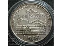 Italy.500 Lira 1991 Antonio Vivaldi.UNC.Silver.
