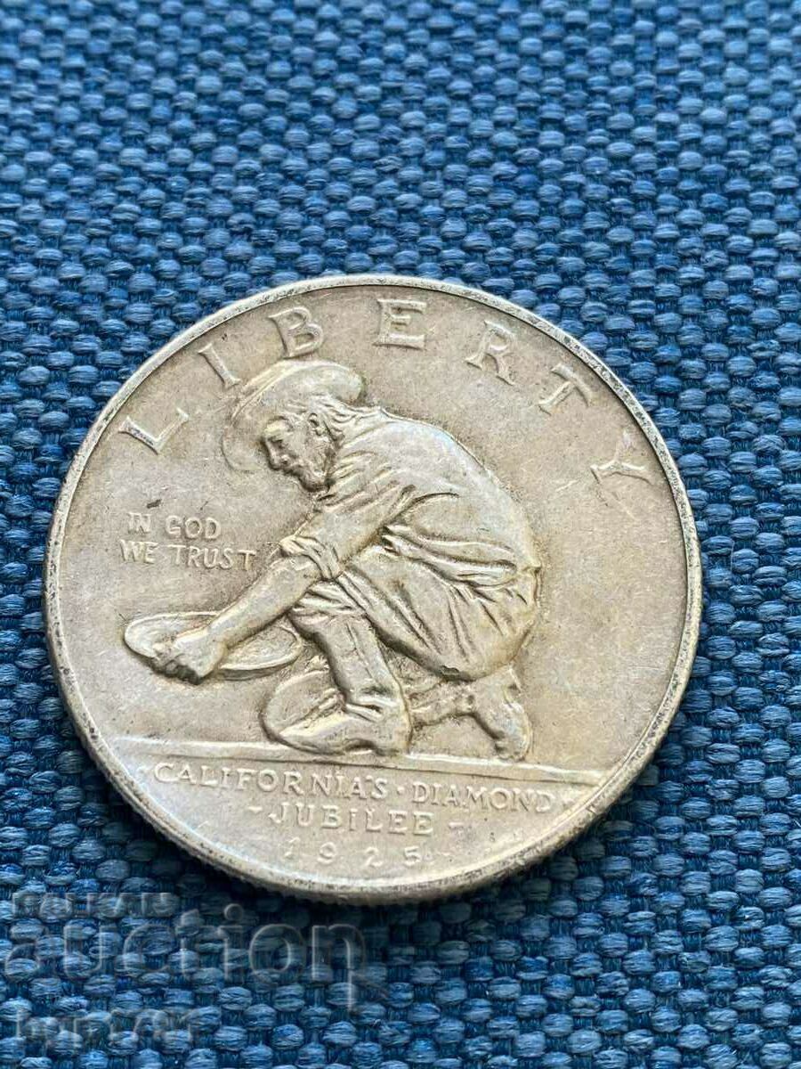 1/2 dolar 1925 California SUA Argint