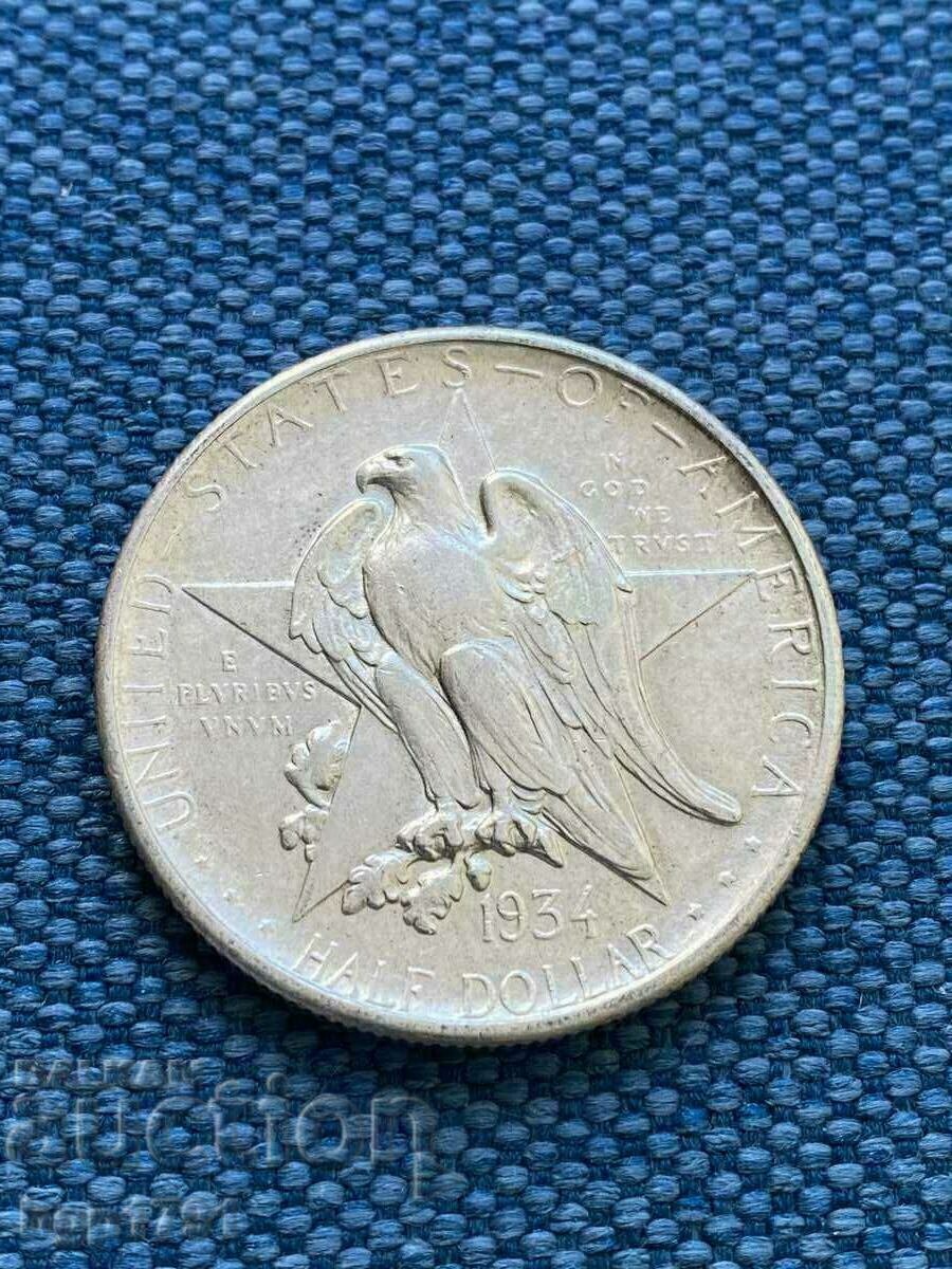 1/2 Dollar 1934 Texas USA Silver