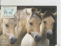Postcard FDC Horses