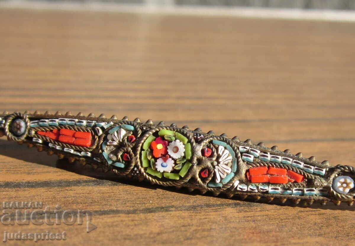 Παράδοση vintage βενετσιάνικο μωσαϊκό καρφίτσα βενετσιάνικο γυαλί Παράδοση vintage βενετσιάνικο μωσαϊκό καρφίτσα βενετσιάνικο γυαλί