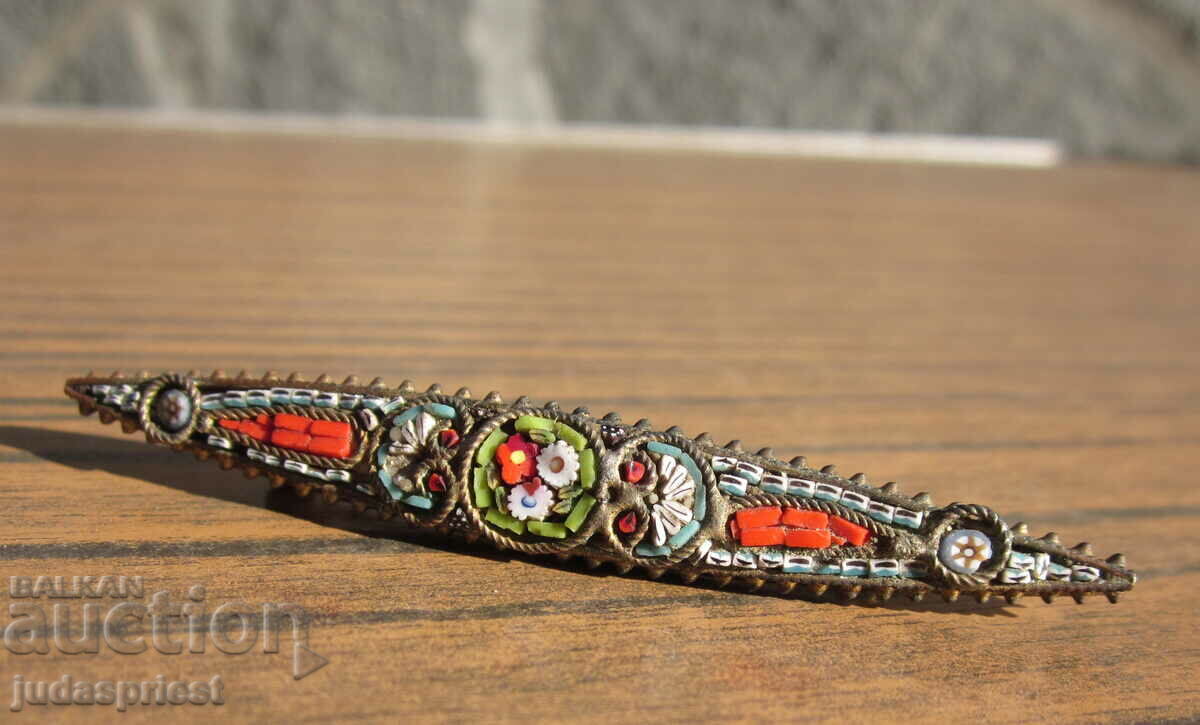 vintage βενετσιάνικο μωσαϊκό καρφίτσα βενετσιάνικο γυαλί - 5 vintage βενετσιάνικο μωσαϊκό καρφίτσα βενετσιάνικο γυαλί - 5