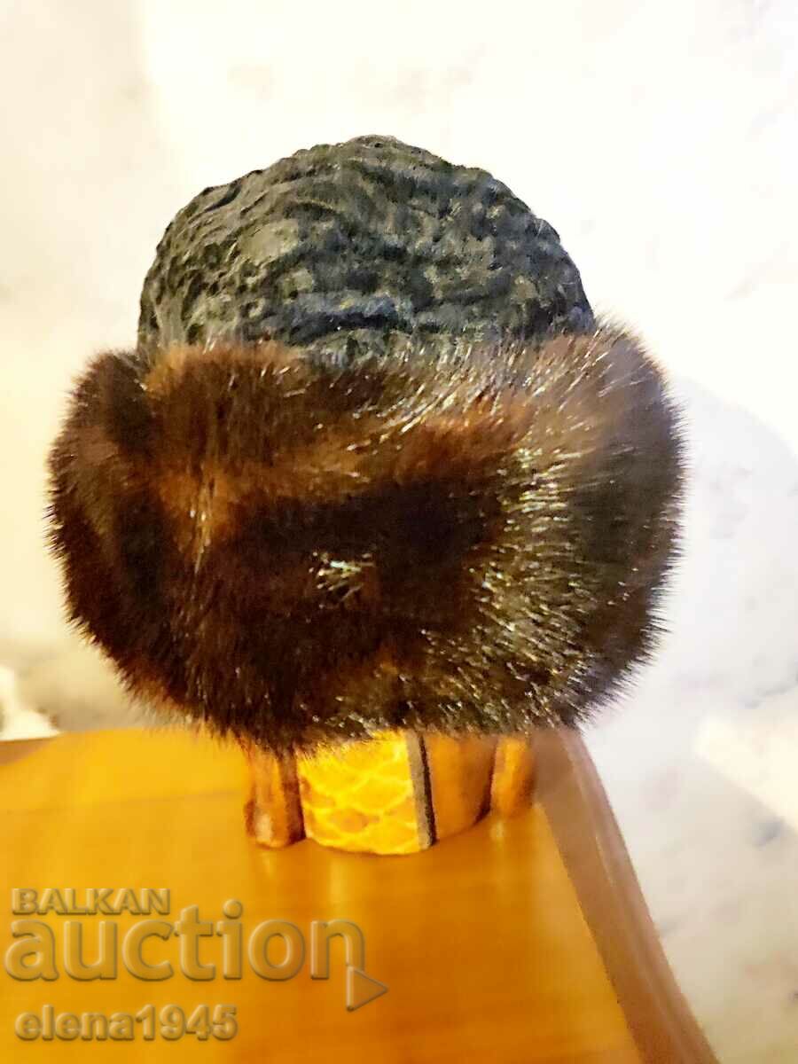 Natural fur hat with price 150.00 BGN | € 76.69