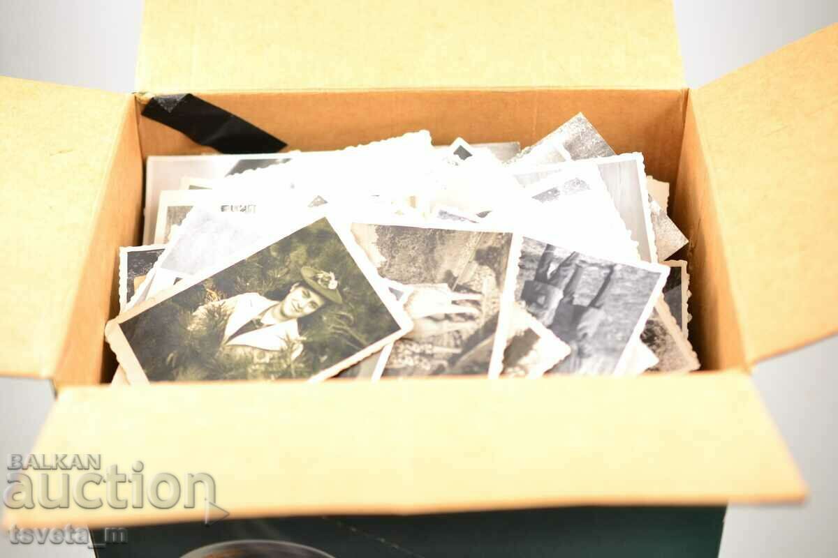 Old photos, full carton / box 20 x 17 x 15 cm