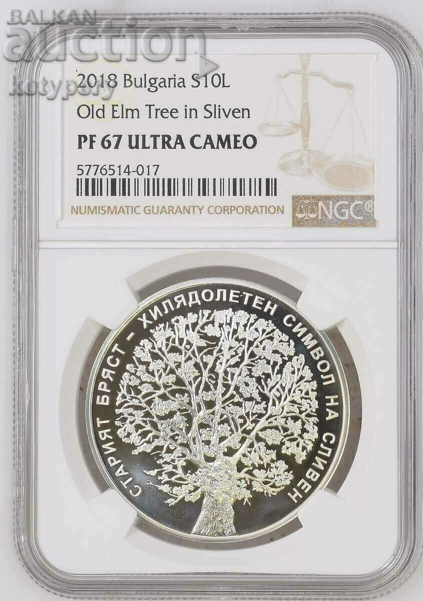 BGN 10, 2018 The Old Elm in Sliven NGC PF 67 Ultra Cameo