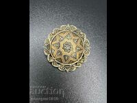 Silver brooch with gilding #4893