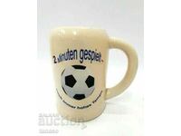 German porcelain cup, mug, football