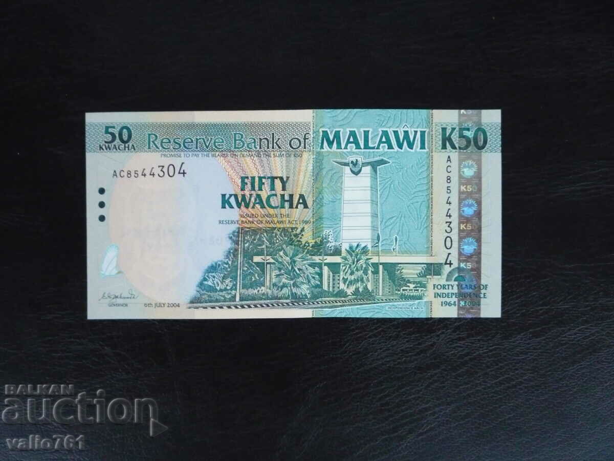MALAWI 50 KWACHA 2004 NOU ANIVERSARE UNC