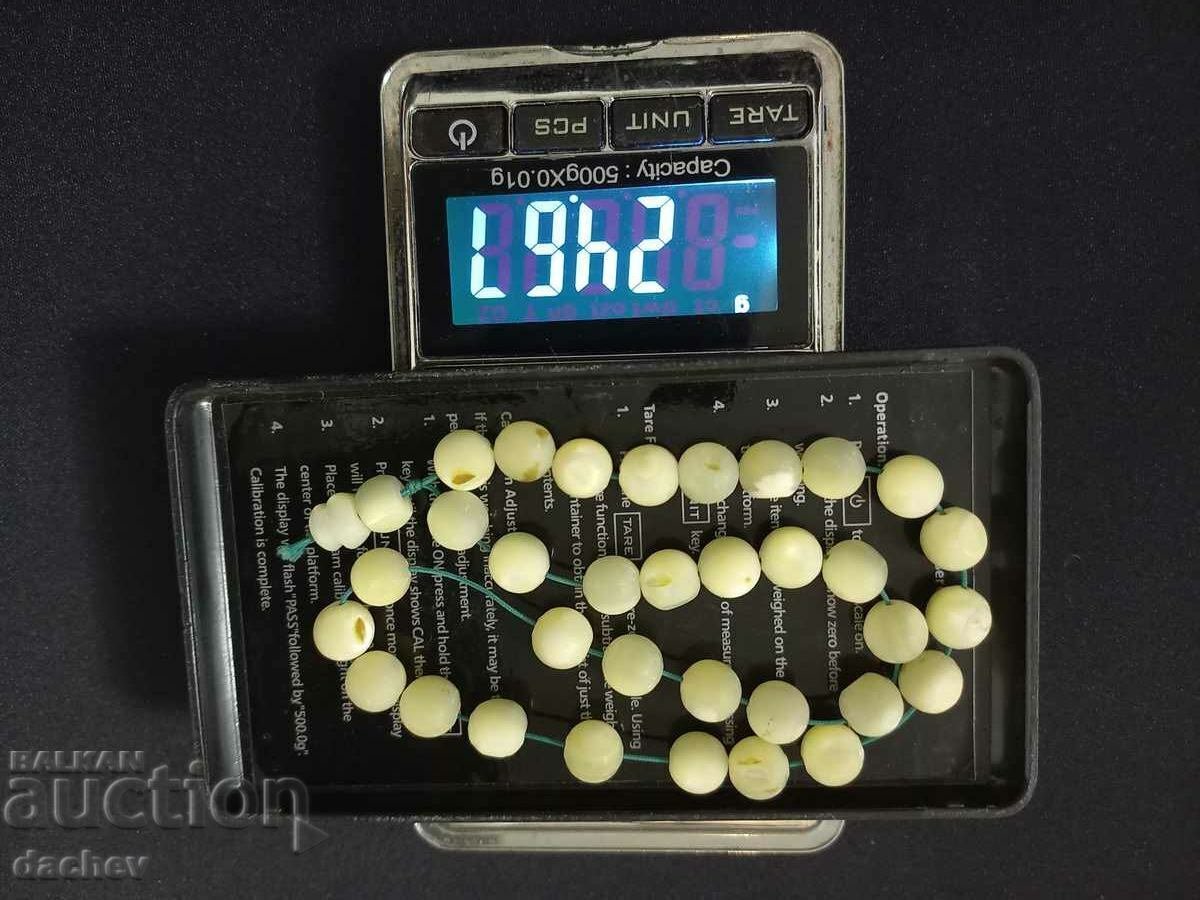 Old Authentic Rosary of Mother of Pearl Beads 33 + POP! - 7