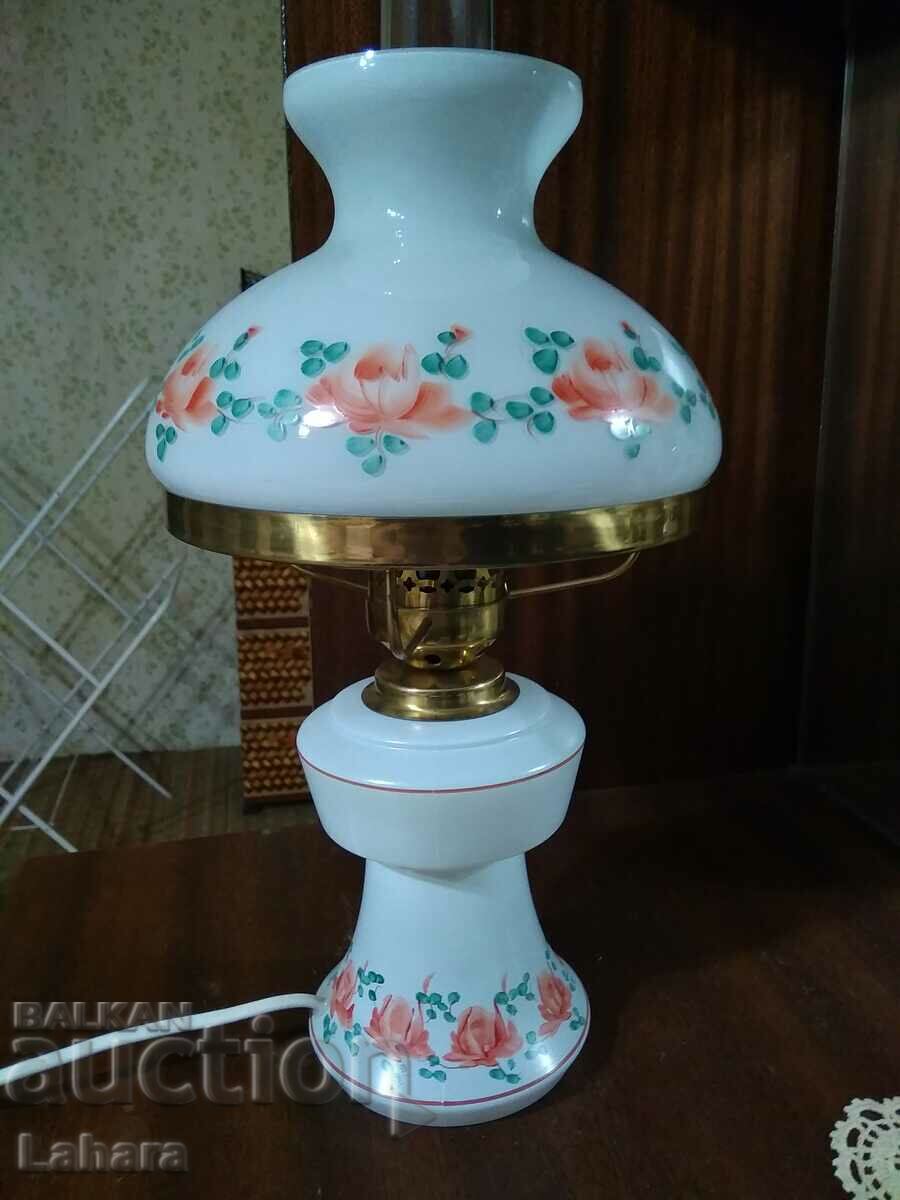 Night, table lamp with beautiful glass