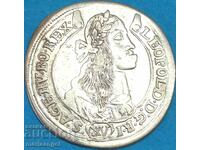 15 Kreuzer 1674 Ungaria Leopold Patron de argint ungur