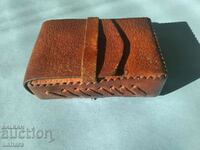 Leather case for cigarettes or cards