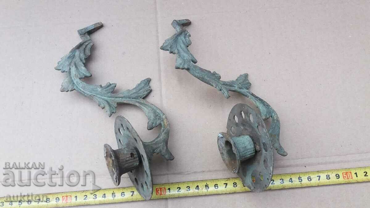 MASSIVE BRONZE PIANO CANDLEHOLDERS - AUSTRIA - 7 MASSIVE BRONZE PIANO CANDLEHOLDERS - AUSTRIA - 7