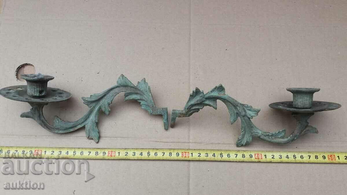 MASSIVE BRONZE PIANO CANDLEHOLDERS - AUSTRIA with price 39.99 BGN | € 20.45 MASSIVE BRONZE PIANO CANDLEHOLDERS - AUSTRIA with price 39.99 BGN | € 20.45