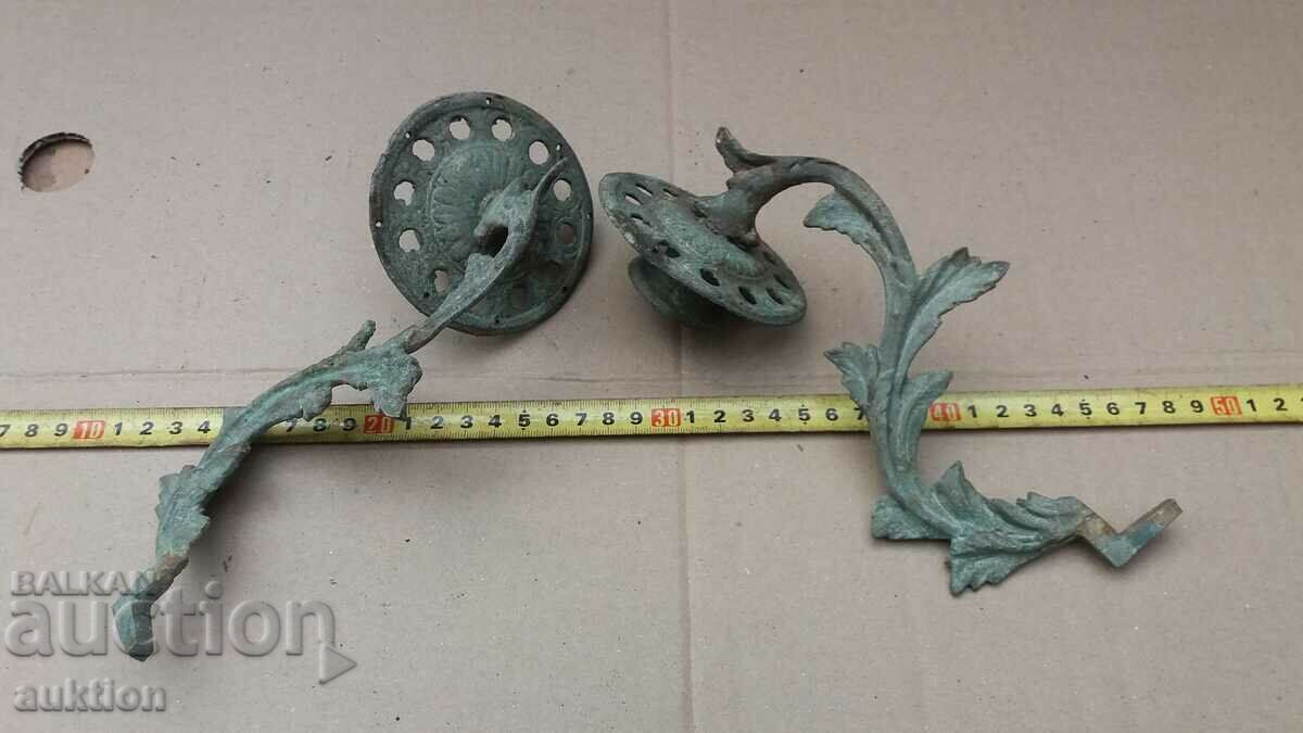 MASSIVE BRONZE PIANO CANDLEHOLDERS - AUSTRIA - 5 MASSIVE BRONZE PIANO CANDLEHOLDERS - AUSTRIA - 5