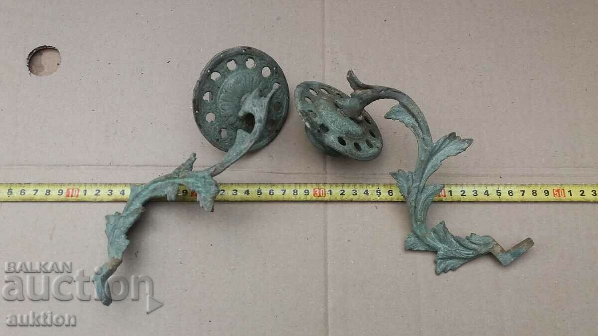 MASSIVE BRONZE PIANO CANDLEHOLDERS - AUSTRIA - 6 MASSIVE BRONZE PIANO CANDLEHOLDERS - AUSTRIA - 6