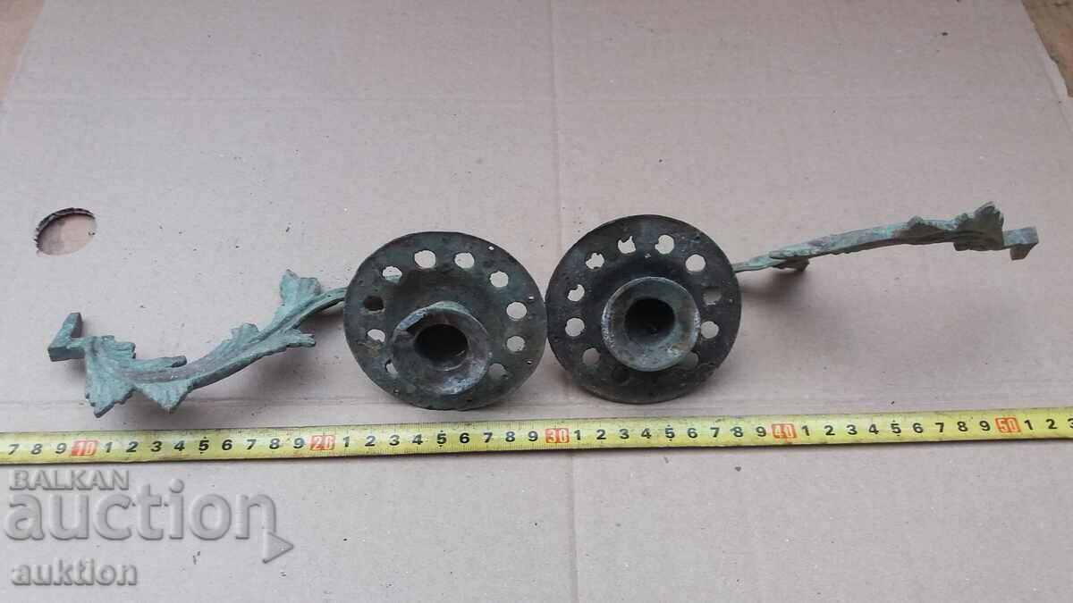 MASSIVE BRONZE PIANO CANDLEHOLDERS - AUSTRIA - 7 MASSIVE BRONZE PIANO CANDLEHOLDERS - AUSTRIA - 7