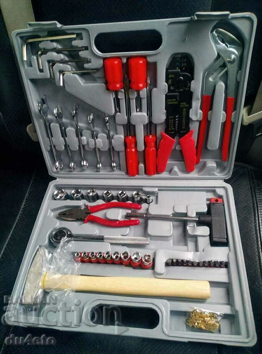Δημοπρασία σετ θήκης εργαλεία χειρός 100 μέρη χρωμίου-βαναδίου Δημοπρασία σετ θήκης εργαλεία χειρός 100 μέρη χρωμίου-βαναδίου