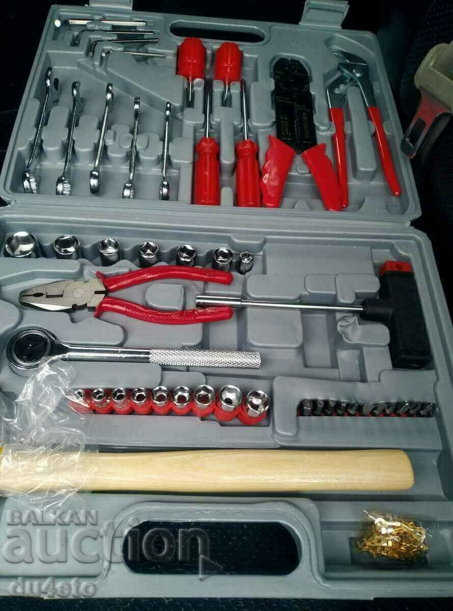 σετ θήκης εργαλεία χειρός 100 μέρη χρωμίου-βαναδίου - 6 σετ θήκης εργαλεία χειρός 100 μέρη χρωμίου-βαναδίου - 6