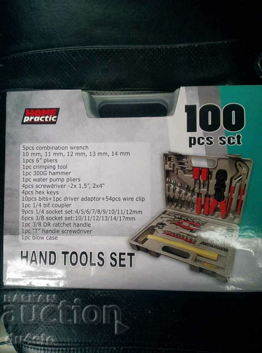 σετ θήκης εργαλεία χειρός 100 μέρη χρωμίου-βαναδίου - 7 σετ θήκης εργαλεία χειρός 100 μέρη χρωμίου-βαναδίου - 7