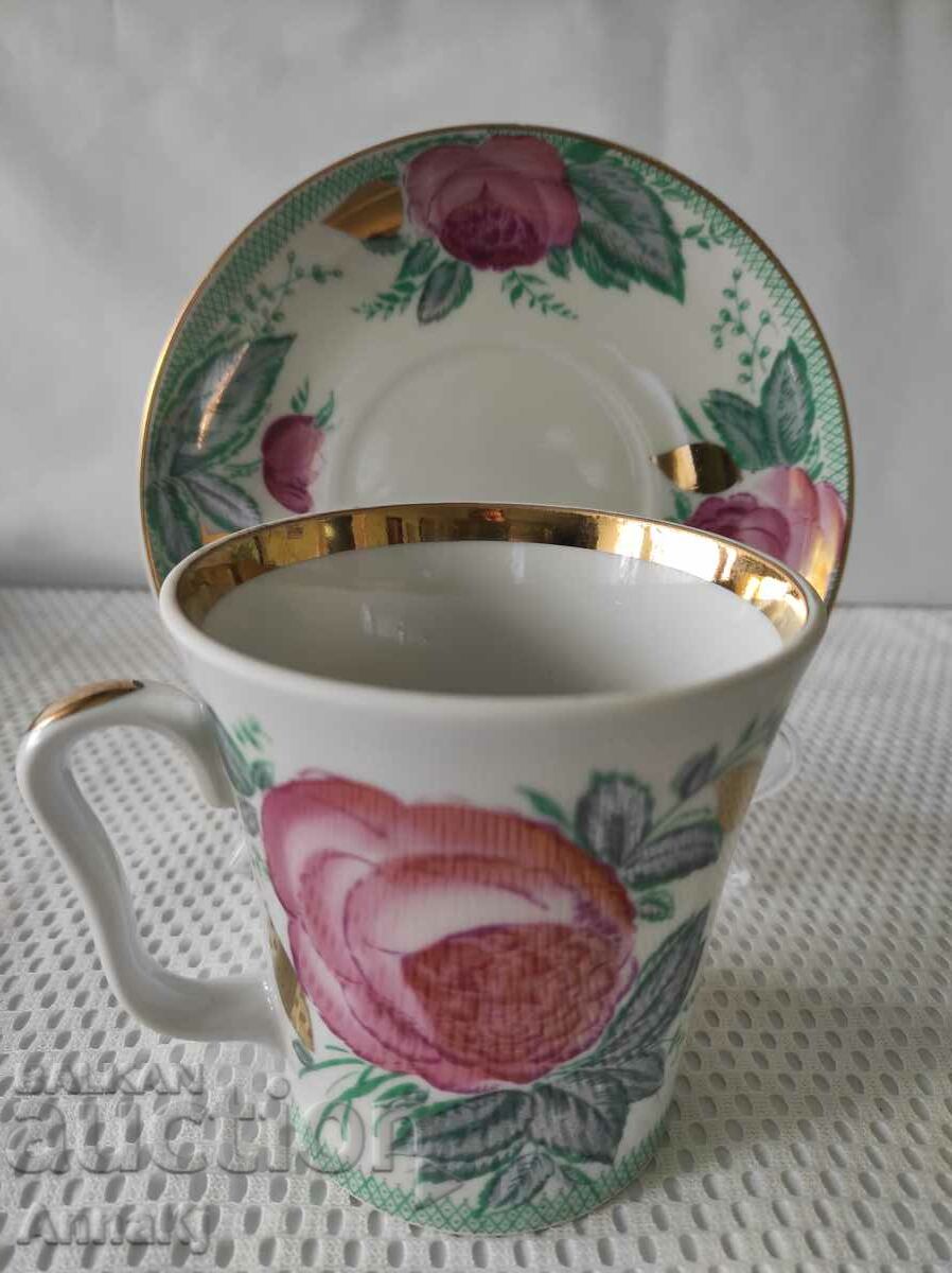 Russian porcelain LFZ double cappuccino set