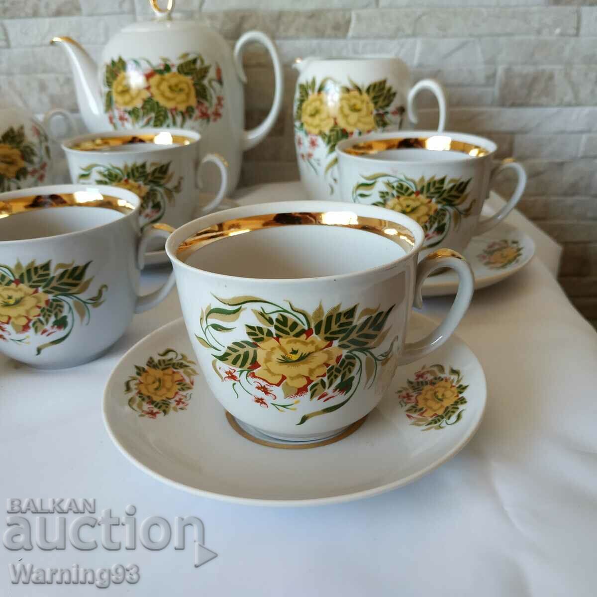 Livrarea Set de ceai - 16 piese - Fabrica de portelan Poltava - URSS